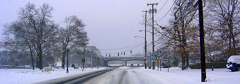 Snow scene on Long Island